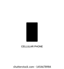 cellular phone icon vector black design