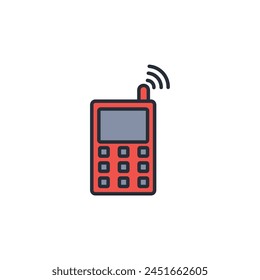 cellular phone icon. vector.Editable stroke.linear style sign for use web design,logo.Symbol illustration.