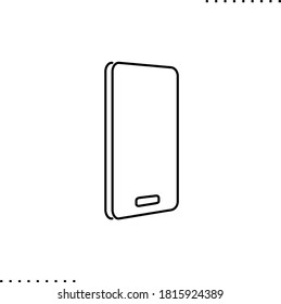 icono del vector del teléfono celular en contornos