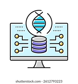 cellular reprogramming cryptogenetics color icon vector. cellular reprogramming cryptogenetics sign. isolated symbol illustration