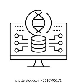 cellular reprogramming cryptogenetics line icon vector. cellular reprogramming cryptogenetics sign. isolated contour symbol black illustration