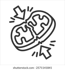 Cellular Respiration Icon Vector Illustration Outline