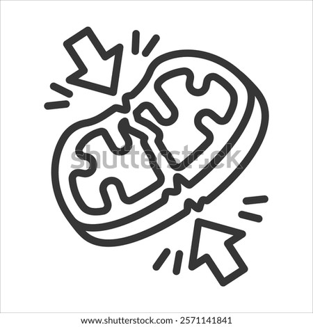 Cellular Respiration Icon Vector Illustration Outline