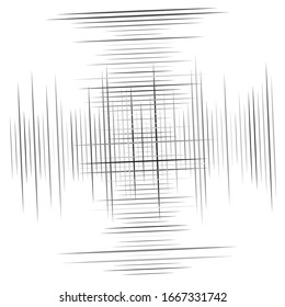 Cellular, reticulated grate, lattice. Grid, mesh element. array of bisect overlap intersect lines, stripes. geometric monochrome, black and white element, pattern. Intersect straight, parallel stripes