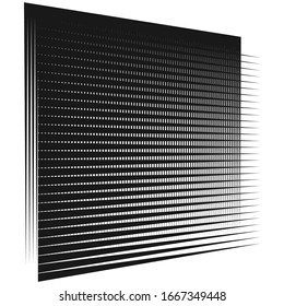 Zelluläres, retikulatiertes Grate, Gitter. Gitter, Maschenelement. Reihe von Keksen überlappen Schnittlinien, Streifen. geometrisches einfarbiges, schwarz-weißes Element, Muster. Zwischengerade, parallele Streifen