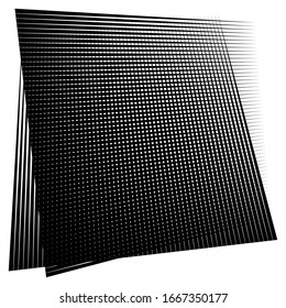 Cellular, reticulated grate, lattice. Grid, mesh element. array of bisect overlap intersect lines, stripes. geometric monochrome, black and white element, pattern. Intersect straight, parallel stripes