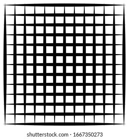 Cellular, reticulated grate, lattice. Grid, mesh element. array of bisect overlap intersect lines, stripes. geometric monochrome, black and white element, pattern. Intersect straight, parallel stripes