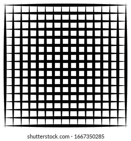 Cellular, reticulated grate, lattice. Grid, mesh element. array of bisect overlap intersect lines, stripes. geometric monochrome, black and white element, pattern. Intersect straight, parallel stripes