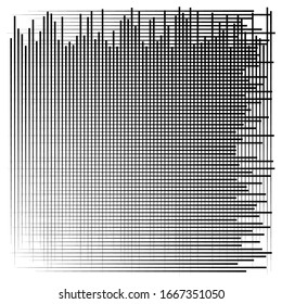 Cellular, reticulated grate, lattice. Grid, mesh element. array of bisect overlap intersect lines, stripes. geometric monochrome, black and white element, pattern. Intersect straight, parallel stripes