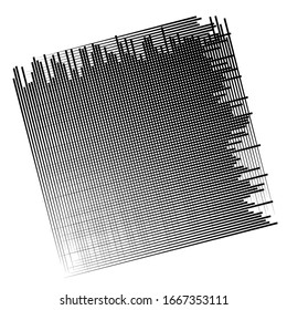 Cellular, reticulated grate, lattice. Grid, mesh element. array of bisect overlap intersect lines, stripes. geometric monochrome, black and white element, pattern. Intersect straight, parallel stripes