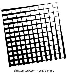Cellular, reticulated grate, lattice. Grid, mesh element. array of bisect overlap intersect lines, stripes. geometric monochrome, black and white element, pattern. Intersect straight, parallel stripes