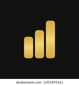 Cellular signal level. Isolated mobile network strength. Wireless connection symbol on white background. Outline illustration of cellphone indicator. Vector EPS 10.