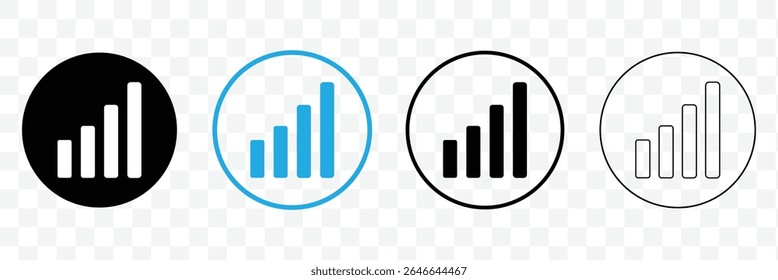 Cellular signal level. isolated mobile network strength. wireless connection symbol on white background. outline illustration of cellphone indicator. vector eps 10. 