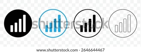 Cellular signal level. isolated mobile network strength. wireless connection symbol on white background. outline illustration of cellphone indicator. vector eps 10. 