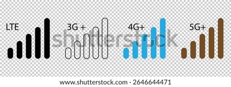 Cellular signal level. isolated mobile network strength. wireless connection symbol on white background. outline illustration of cellphone indicator. vector eps 10. 