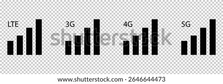 Cellular signal level. isolated mobile network strength. wireless connection symbol on white background. outline illustration of cellphone indicator. vector eps 10. 