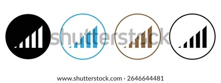 Cellular signal level. isolated mobile network strength. wireless connection symbol on white background. outline illustration of cellphone indicator. vector eps 10. 