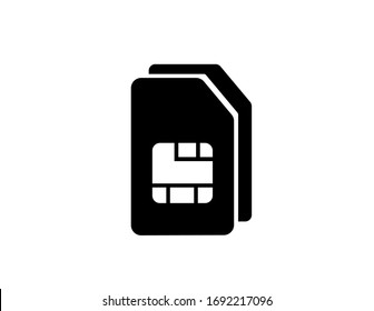 cellular sim icon, vector sim sign 