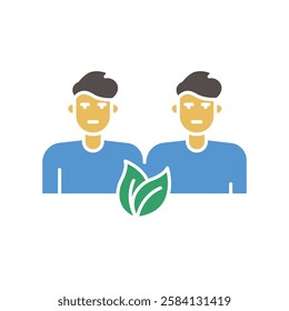 Cellular startup flat icon. Vector isolated element. 