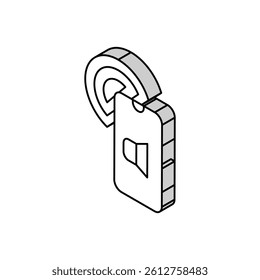 cellular telecommunication isometric icon vector. cellular telecommunication sign. isolated symbol illustration
