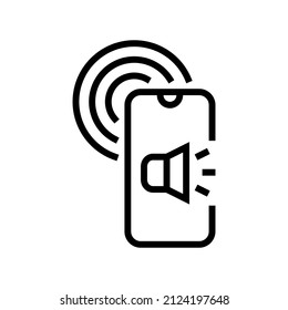 cellular telecommunication line icon vector. cellular telecommunication sign. isolated contour symbol black illustration