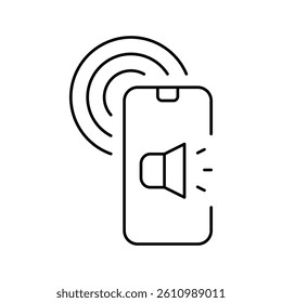 cellular telecommunication line icon vector. cellular telecommunication sign. isolated contour symbol black illustration