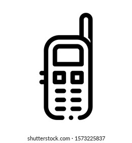 Cellular Telephone Symbol Icon Vector. Outline Cellular Telephone Symbol Sign. Isolated Contour Symbol Illustration
