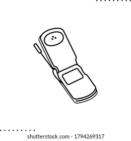 Handy-Vektorsymbol in der Umrisslinie 