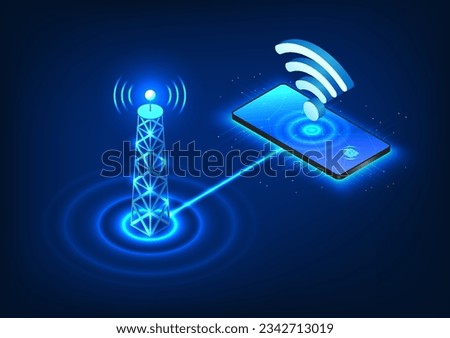 Cellular towers are technologies that emit signals into mobile phones to reach communications anywhere.It is an isometric image of a cell tower transmitting a signal to a cell phone with a WiFi symbol