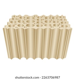 Estructura de madera celular, corte de textura macro de árbol, ilustración vectorial