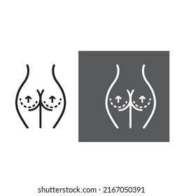 Cellulite Icon On White Background From Thin Line