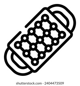 Cellulite massage brush icon outline vector. Wellness spa treatment. Anti cellulite scrubbing tool