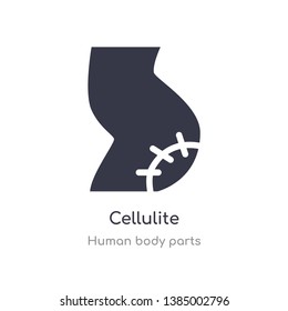 Cellulite Outline Icon. Isolated Line Vector Illustration From Human Body Parts Collection. Editable Thin Stroke Cellulite Icon On White Background