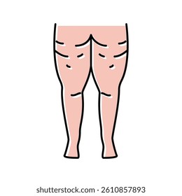 cellulite problem color icon vector. cellulite problem sign. isolated symbol illustration