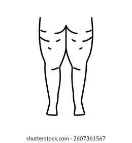 cellulite problem line icon vector. cellulite problem sign. isolated contour symbol black illustration