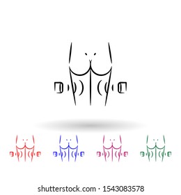 Cellulite removal multi color icon. Simple outline, thin line vector of antiaging icons for ui and ux, website or mobile application