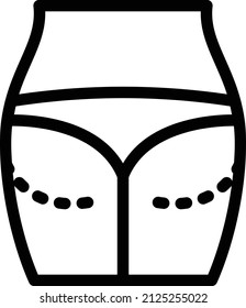 Cellulite Vector illustration on a transparent background.Premium quality symmbols.Stroke vector icon for concept and graphic design.