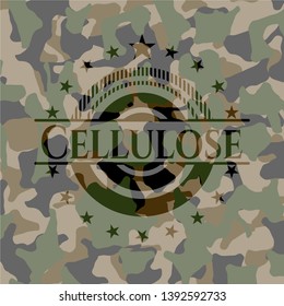 Cellulose on camouflage texture. Vector Illustration. Detailed.