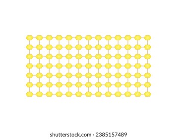 Cellulose structure, polysaccharide. Vector Illustration.