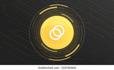 Celo Coin banner. CELO coin cryptocurrency concept banner background.