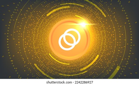 Fondo del banner del concepto de criptografía de monedas CELO.