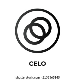 Celo Cryptocurrency coin icon. CELO coin symbol. Cryptocurrency vector icon. Flat Vector illustration - Vector