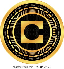 Celo cryptocurrency illustrations on abstract background. 3d illustrations.