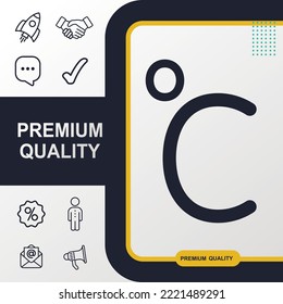 Celsius degree icon graphic element. Modern design.