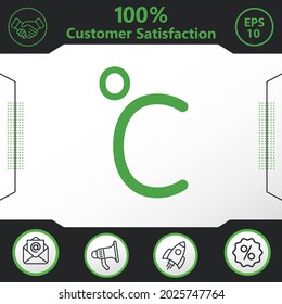Celsius degree vector icon graphic elements for your work - Modern design