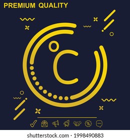 Celsius degree vector illustration - modern design