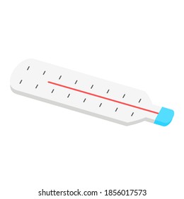 Celsius or fahrenheit meteorology thermometers measuring heat or cold vector illustration. Thermometer equipment showing hot or cold weather. Medicine thermometer in 3d isometric style. 