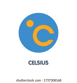Celsius flat icon design style illustration on white background eps.10