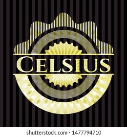 Celsius gold badge. Vector Illustration. Detailed.