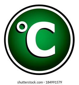 Celsius green round icon
